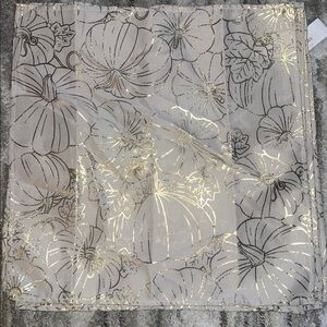 Gold and Gray Floral Fabric